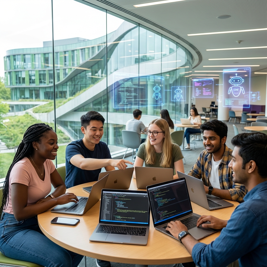 Students learning together